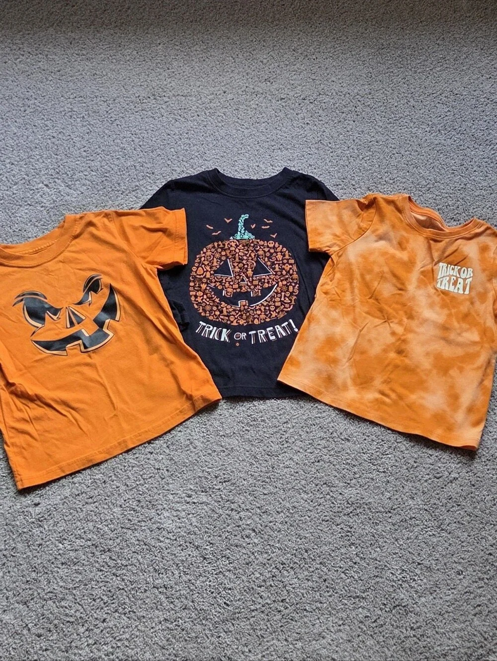 Little Kids Halloween T-Shirt Bundle, Size 4T Pumpkins Spooky